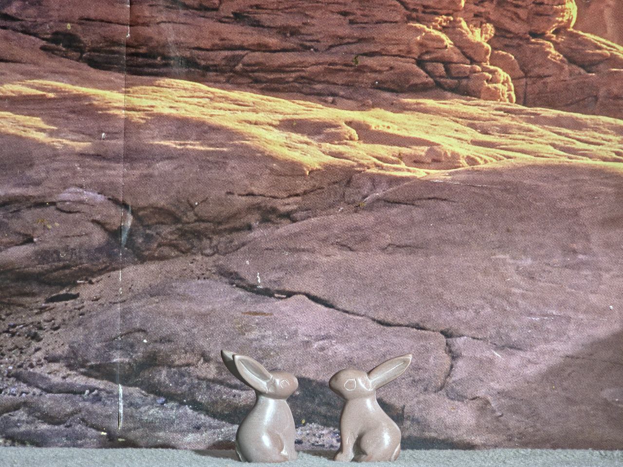 2" Black Bunny Pair