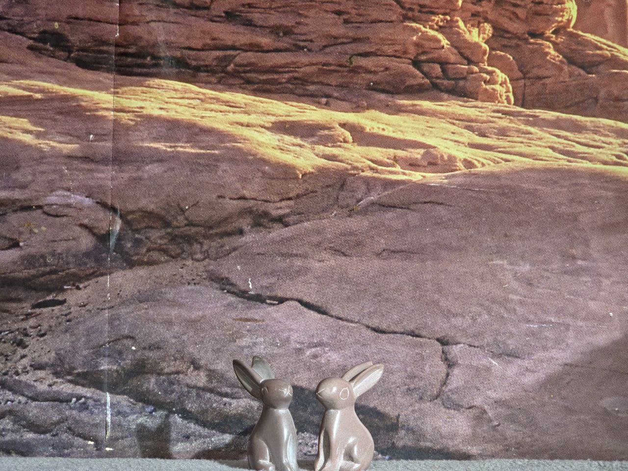 2" Black Bunny Pair