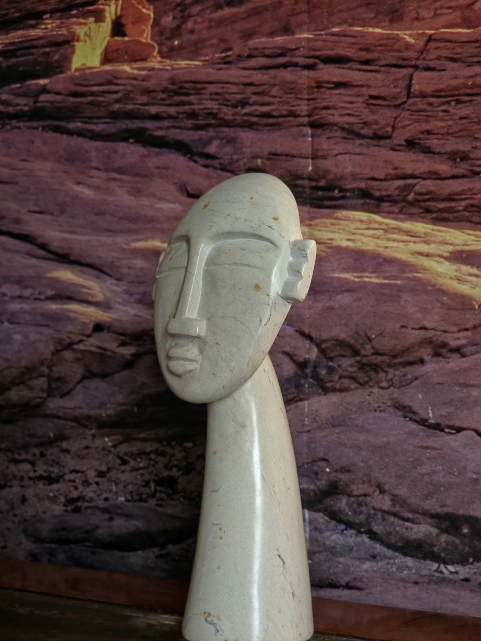 8" Hand Carved Cone Face