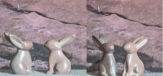 2" Black Bunny Pair