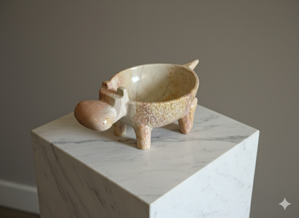 6" Hippo Key Bowl