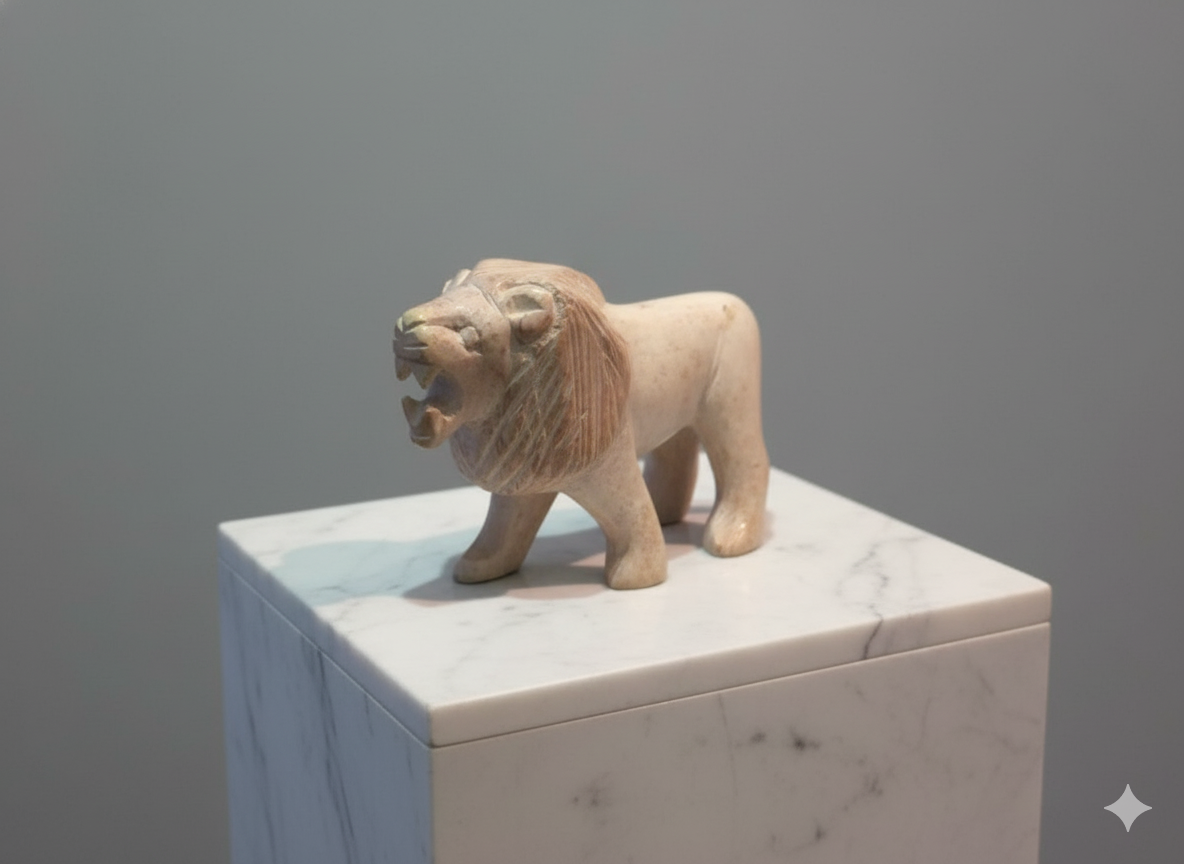 Hand Carved Lion - Medium