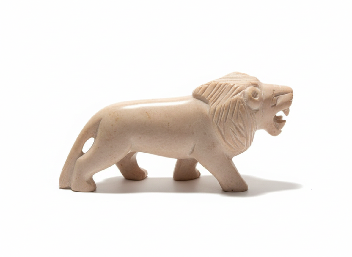 Hand Carved Lion - Medium