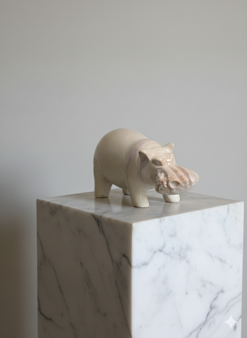 Hand Carved Hippo
