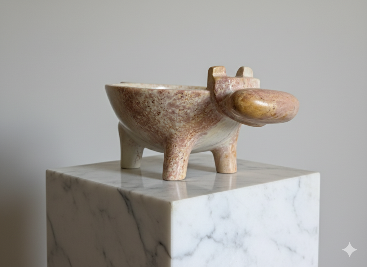 6" Hippo Key Bowl