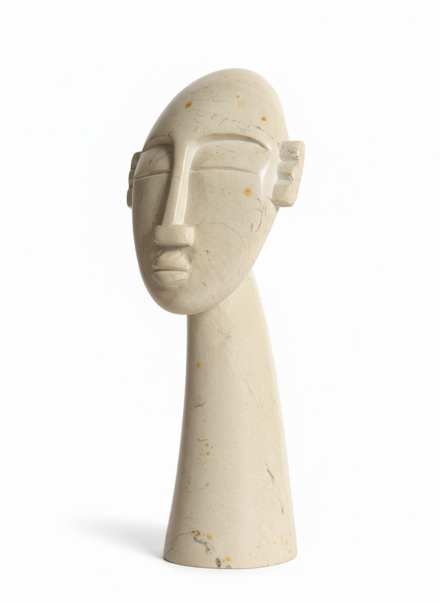 8" Hand Carved Cone Face