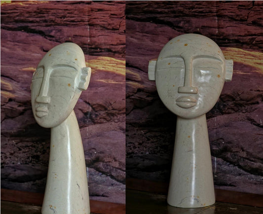 8" Hand Carved Cone Face