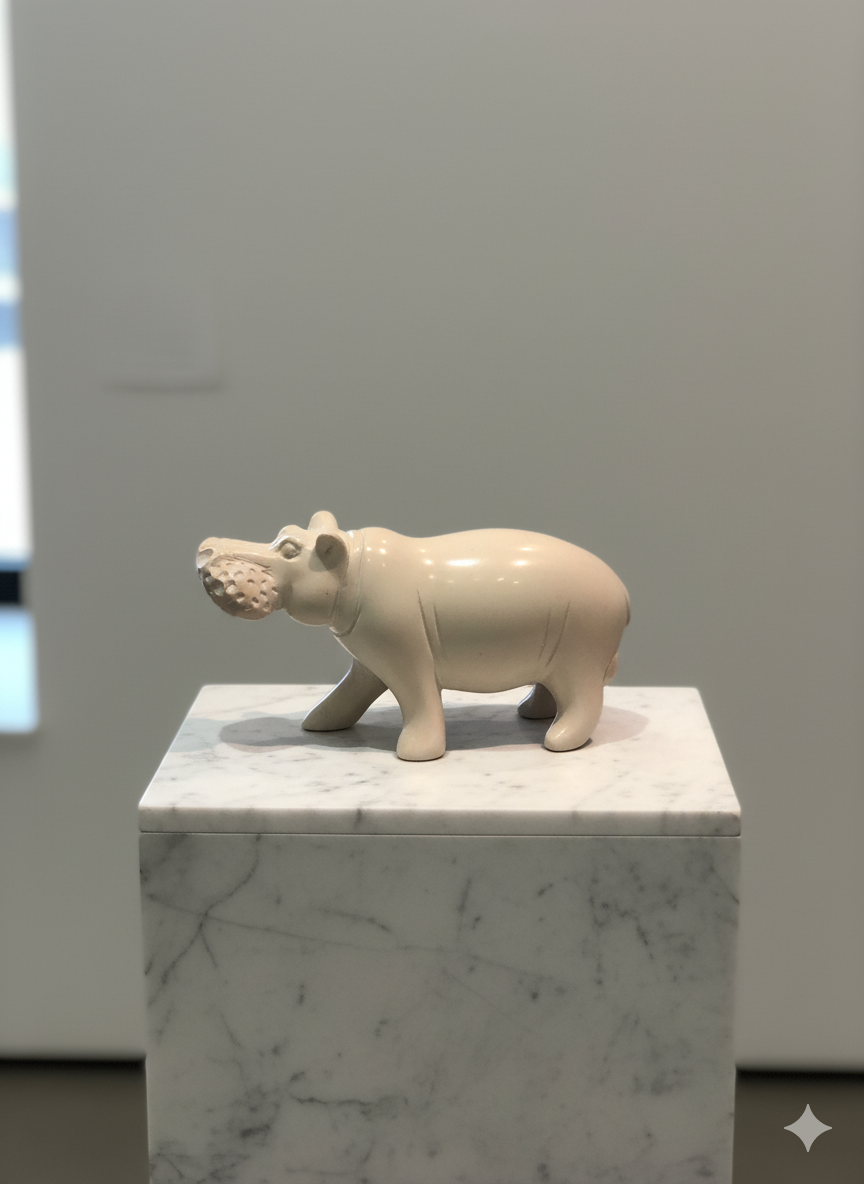 Hand Carved Hippo