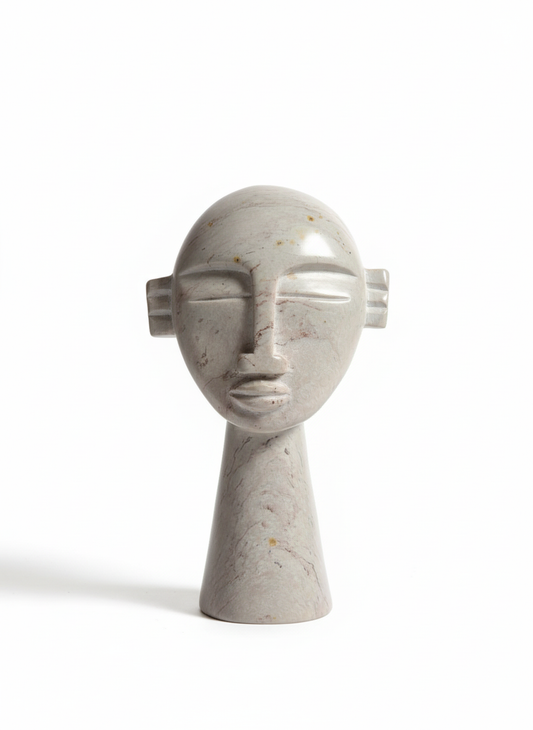 6" Hand Carved Cone Face