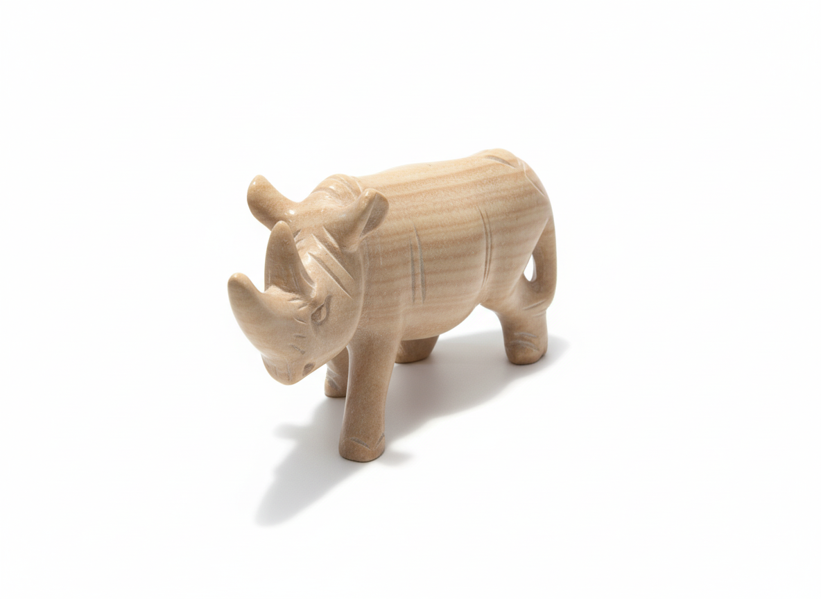 Hand Carved Rhino