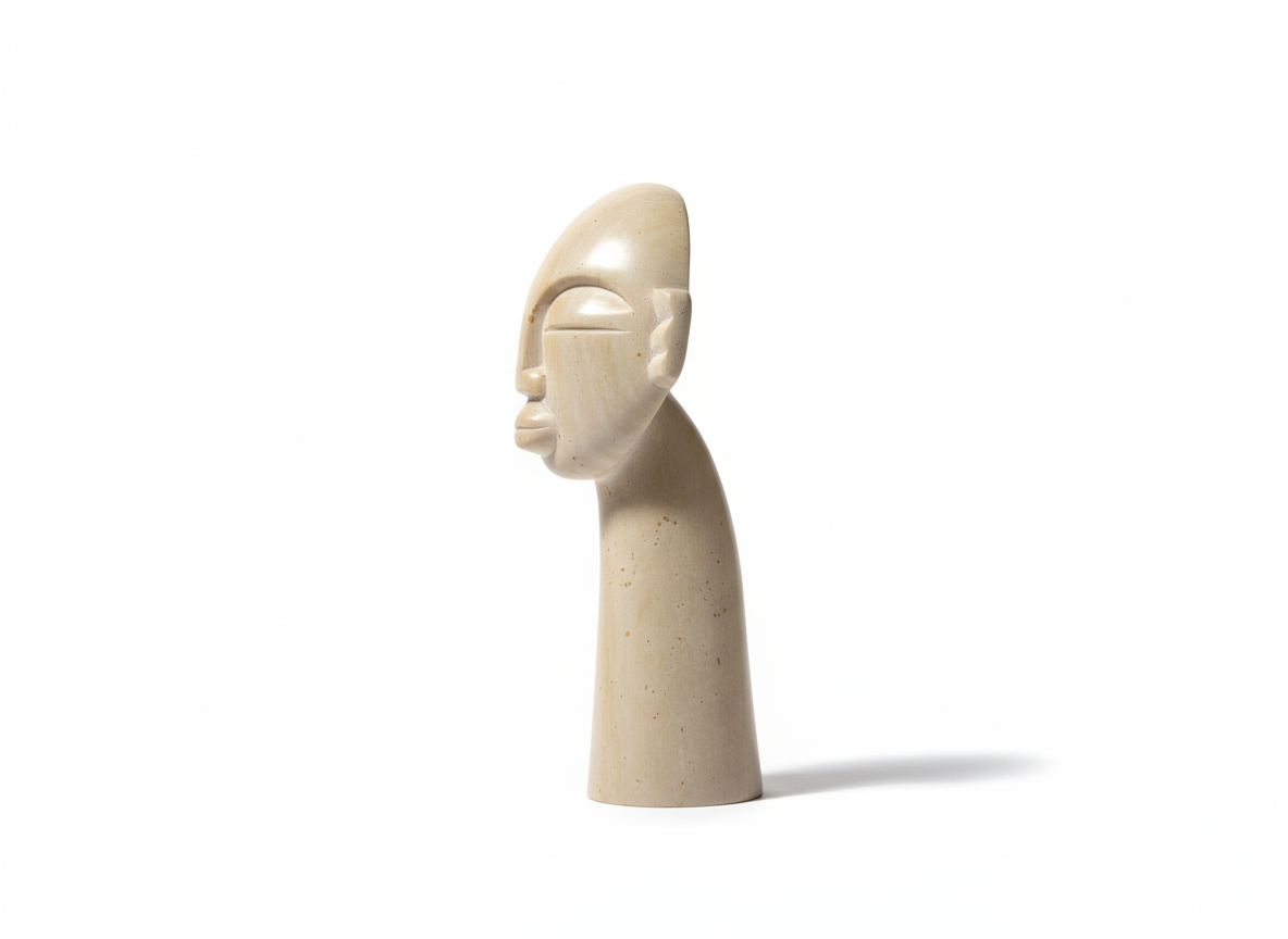 10" Hand Carved Cone Face